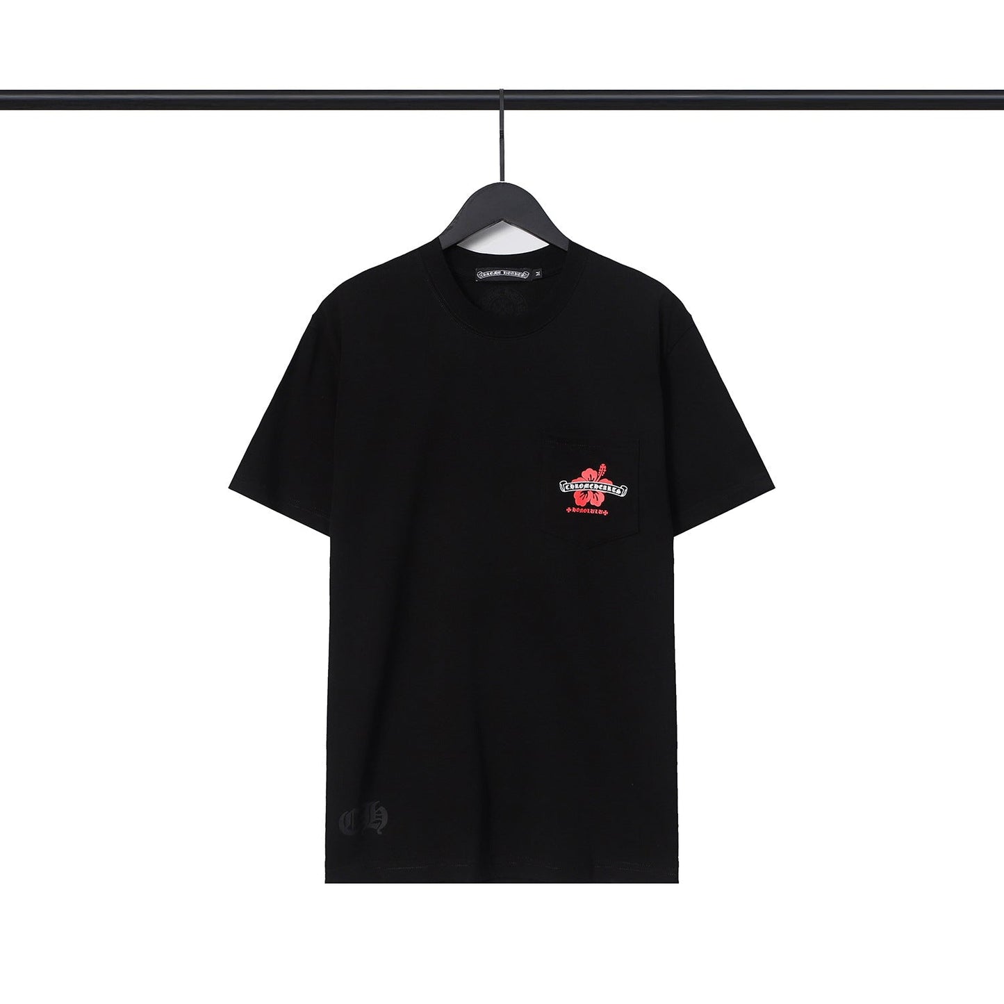 Chrome Heart T Shirts CH Flower Sanskrit Casual Short Sleeve T-Shirt Loose